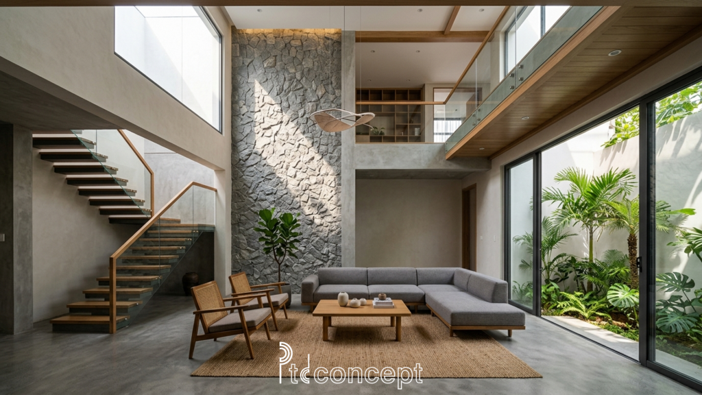 lưu ý thiết kế thông tầng nhà phố