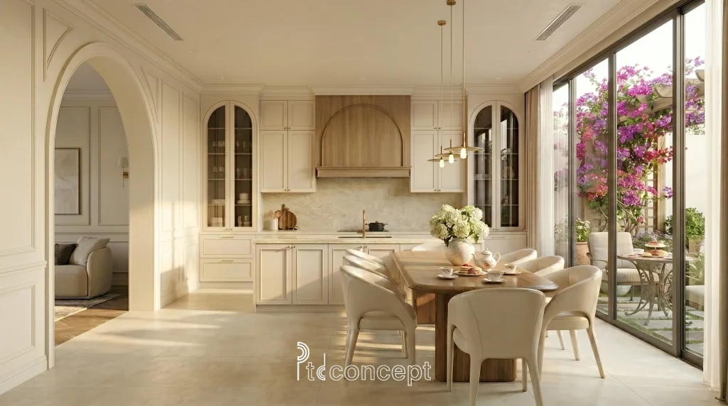 Xác định nhu cầu trước khi thiết kế nội thất nhà phố giúp bố trí bếp ăn đúng công năng và phù hợp thói quen sinh hoạt