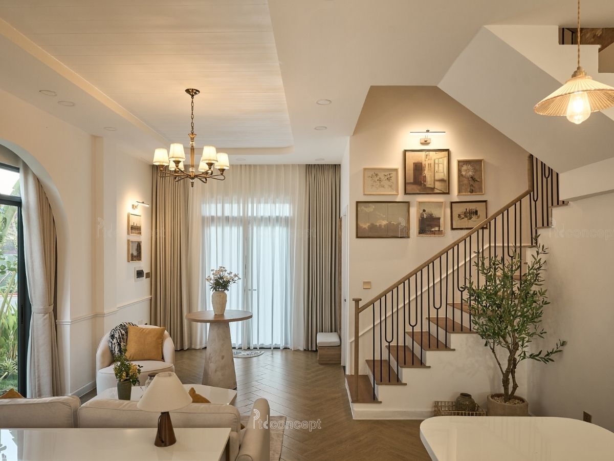ảnh thực tế công trình Modern Farmhouse do PTD Concept thiết kế và thi công hoàn thiện