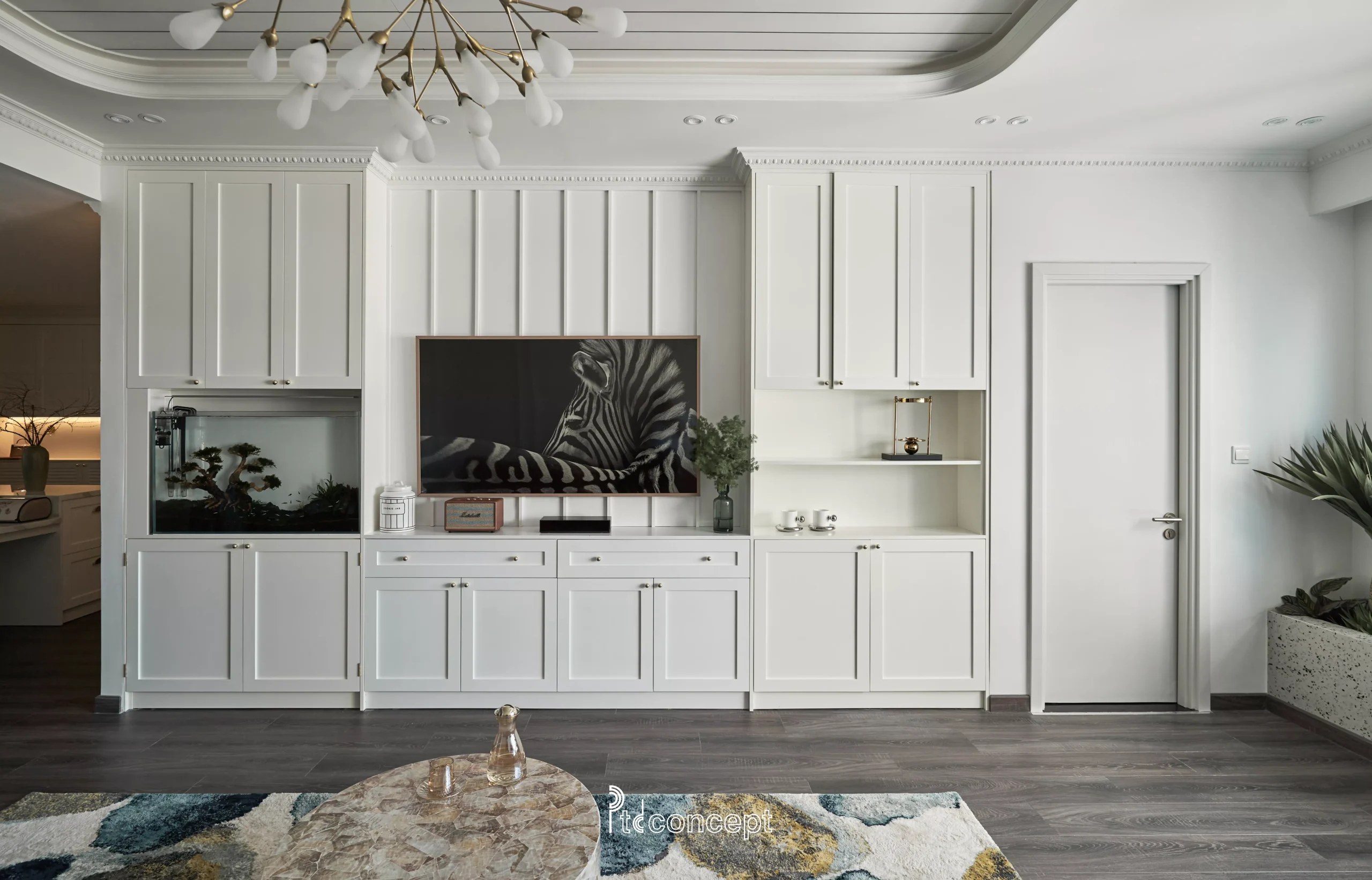 Tham khảo thiết kế thi công nội thất Aqua City theo hướng Modern Classic cân đối