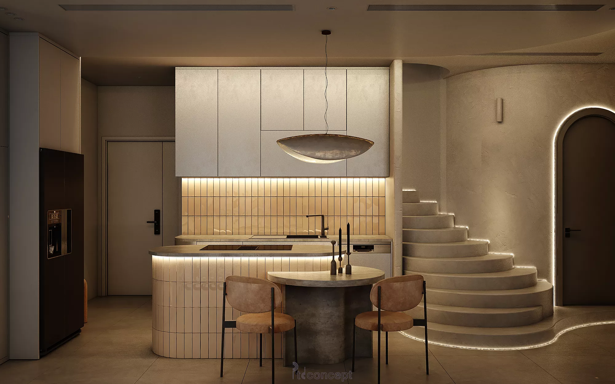 Không gian penthouse duplex Precia do PTD Concept thiết kế nội thất