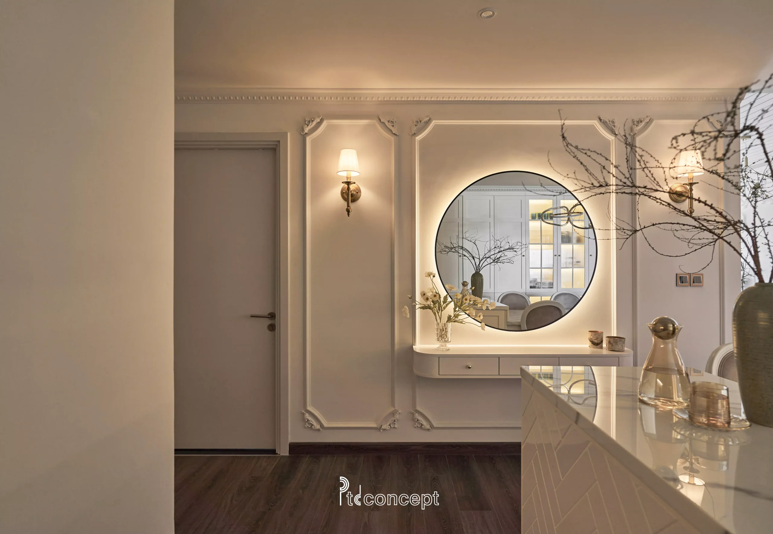 Nội thất Modern Classic tân cổ điển tiết chế, cân đối