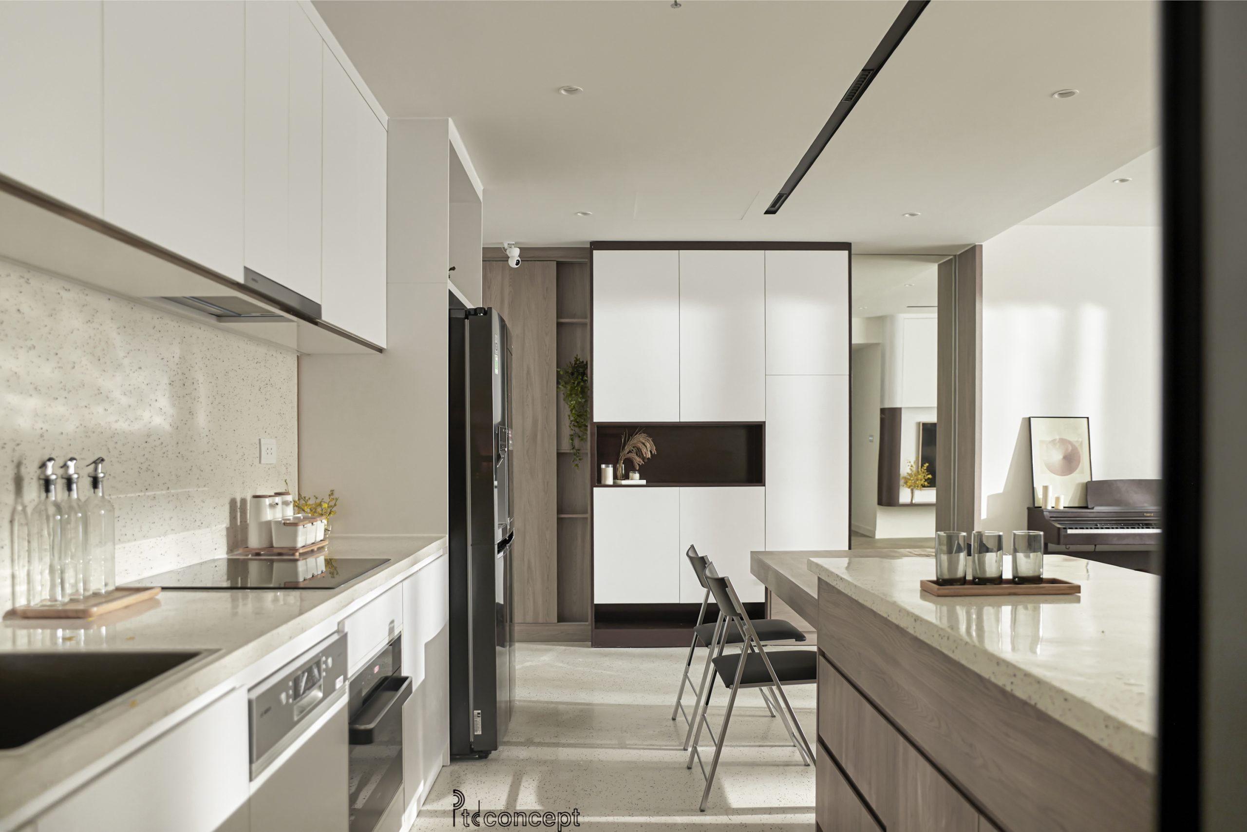 Căn hộ Palm Heights 128 m2 phong cách Modern Elegance, ảnh thực tế sau bàn giao