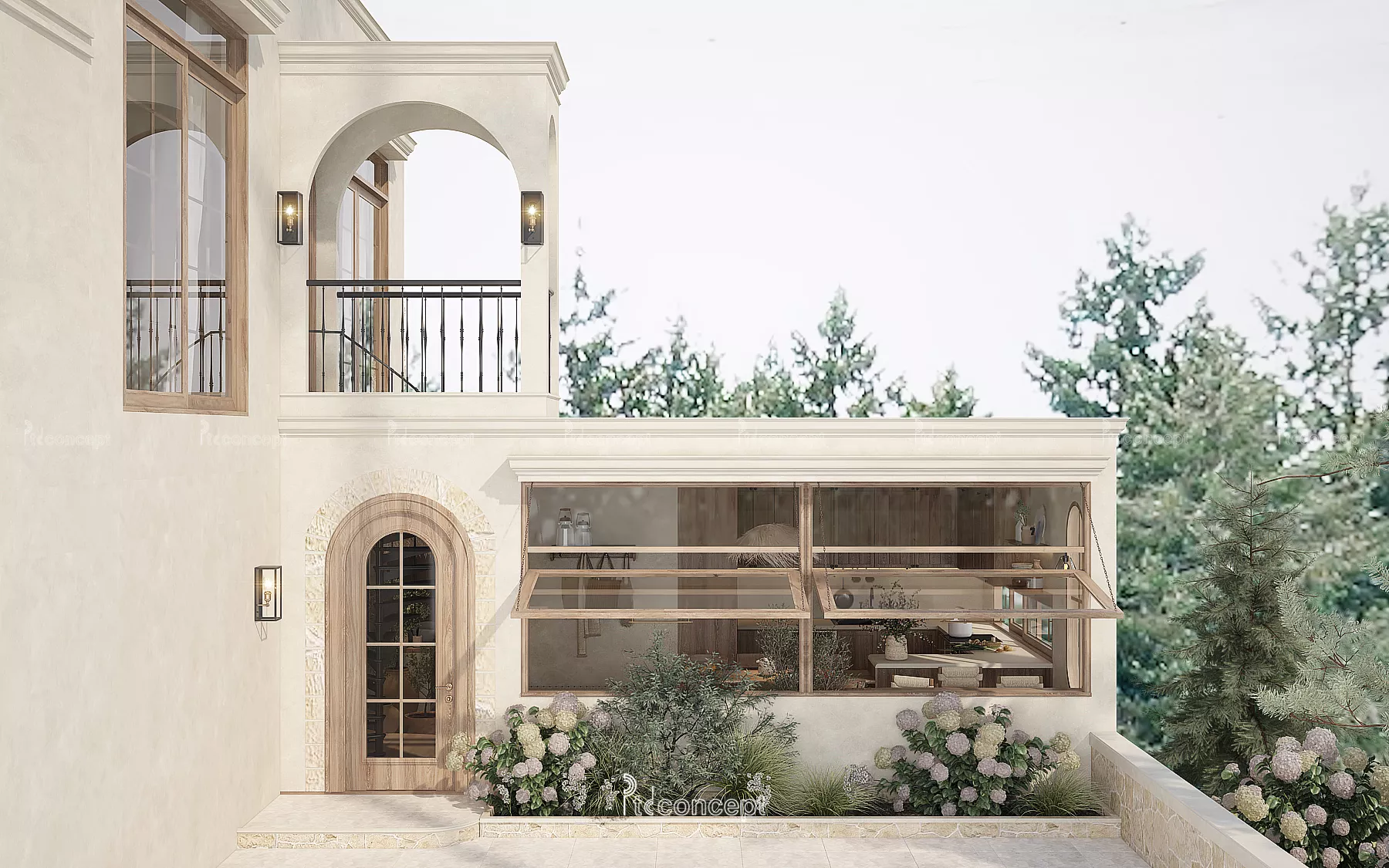 stay nghỉ dưỡng cho thuê tại Đà Lạt phong cách Modern Cottage do PTD Concept thiết kế