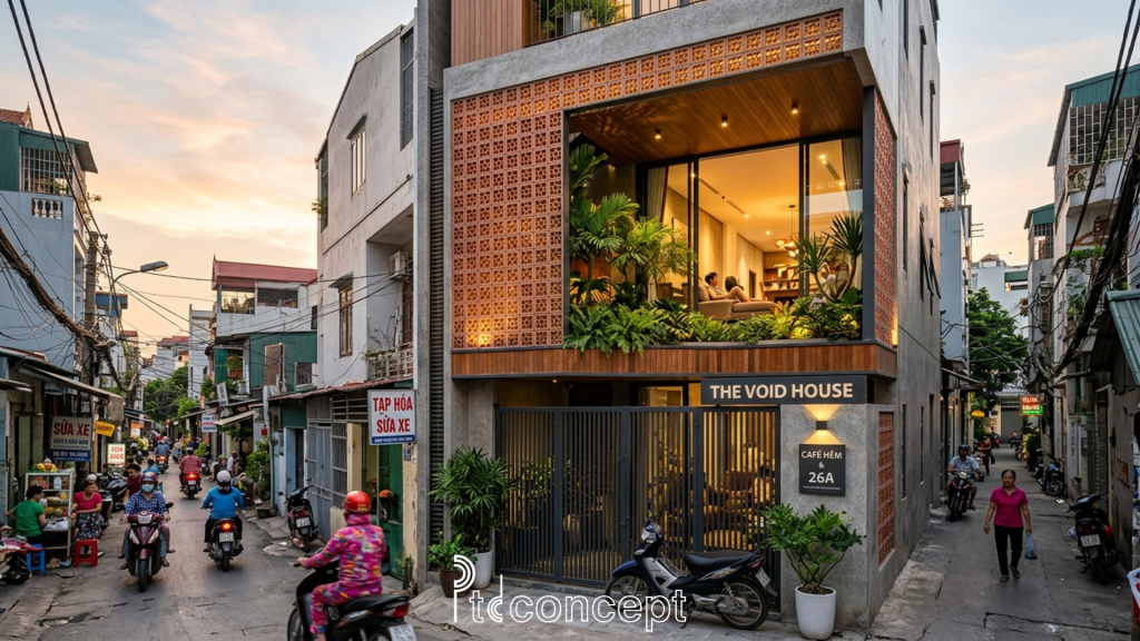 mẫu mặt tiền nhà phố thông tầng ấn tượng