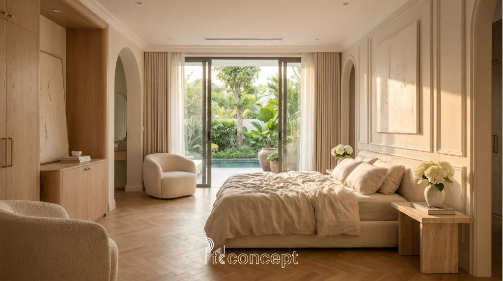 Dự toán cải tạo: những khoản dễ phát sinh nếu không khảo sát kỹ từ đầu 7 Dự toán cải tạo sau hoàn thiện với phòng ngủ sáng ấm và vật liệu đồng bộ