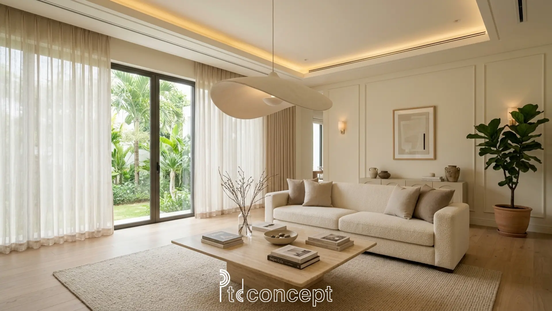 Phòng khách rộng nên dùng đèn gì để ấm cúng với ánh sáng đa lớp