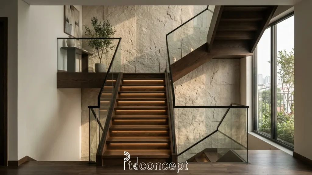 Quy trình thiết kế thi công tại PTD: từ khảo sát, concept đến bàn giao 11 Hoàn thiện nội thất trong quy trình thiết kế thi công tại PTD với vật liệu, ánh sáng và chi tiết được kiểm soát kỹ