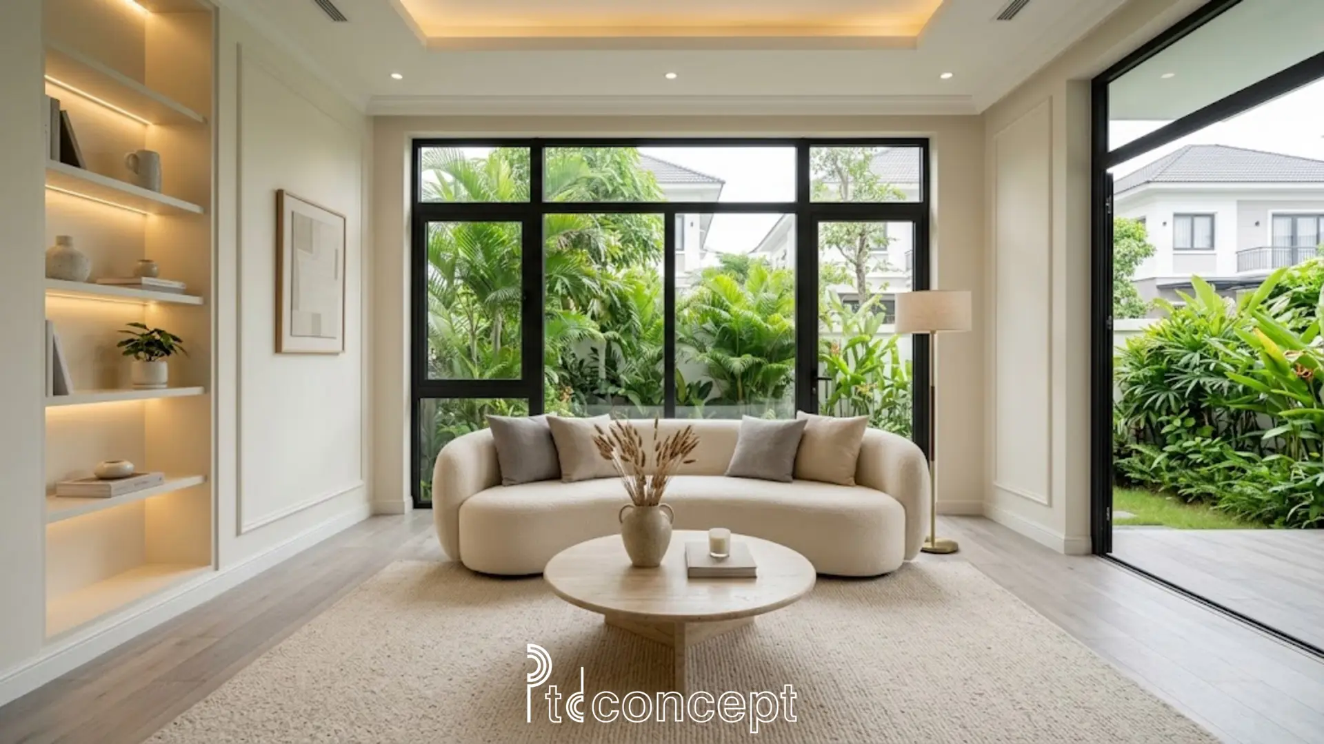 thiết kế nội thất nhà phố The Meadow Bình Chánh hiện đại sang trọng phong cách Soft Quiet Luxury