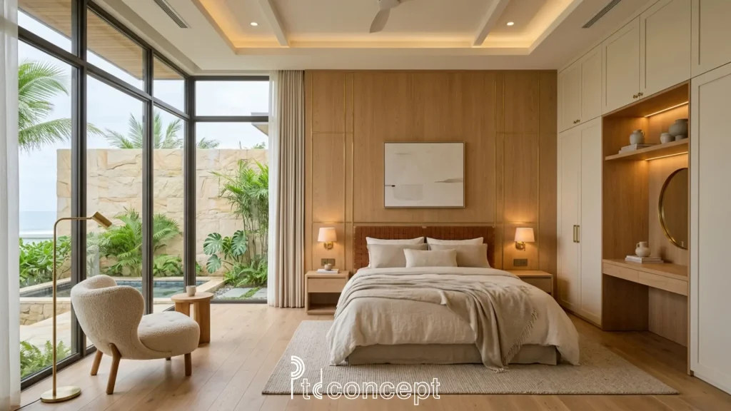 thiết kế nội thất biệt thự nghỉ dưỡng ven biển sang trọng